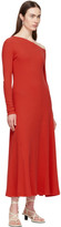 Thumbnail for your product : Rosetta Getty Red Off-Shoulder Flare Dress