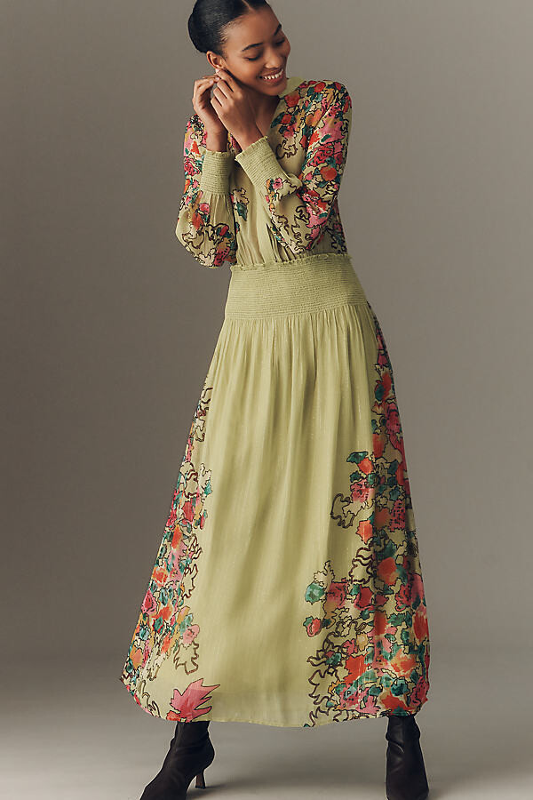 Bl Nk Rosaley Long-Sleeve Maxi Shirt Dress