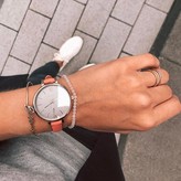 Thumbnail for your product : Hurtig Lane Amalfi Petite Vegan Leather Watch Silver, Grey & Coral