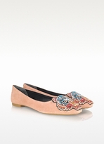 Thumbnail for your product : Kenzo Light Pink Suede Tiger Ballerina