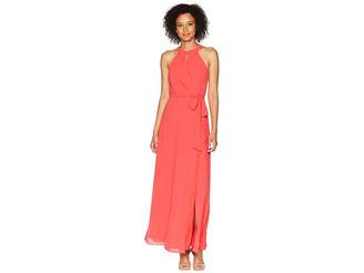Vince Camuto Chiffon Surplice Maxi with Front Keyhole