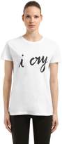Thumbnail for your product : Dsection I Cry Printed Cotton Jersey T-shirt