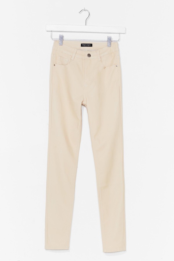 womens cream skinny jeans