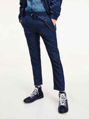 pinstripe casual trousers mens