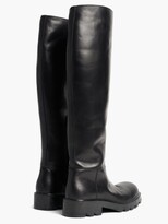 Thumbnail for your product : Bottega Veneta Strut Leather Knee-high Boots - Black