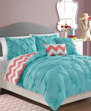 Vcny Home Closeout! Sophia Reversible 5-Piece Full/Queen Comforter Set Bedding