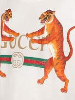 Thumbnail for your product : Gucci logo with tigers T-shirt