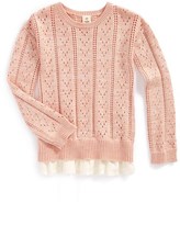 Thumbnail for your product : Tucker + Tate 'Arya' Peplum Sweater (Little Girls & Big Girls)