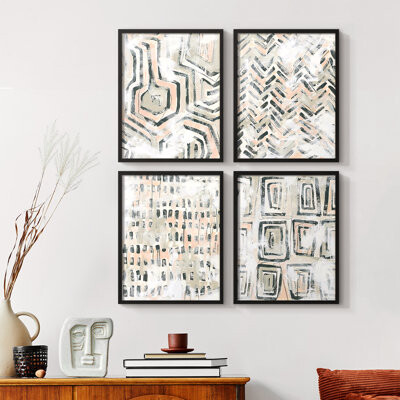 Ivy Bronx Primary Connection V Framed Print - Set of 4