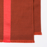 Thumbnail for your product : Paul Smith Men's Burnt Orange Wool Scarf With Red Silk Stripe