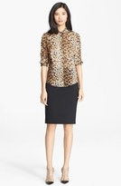Thumbnail for your product : RED Valentino Leopard Print Stretch Silk Blouse