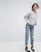 Thumbnail for your product : Bershka Sequin Detail Mom Jean