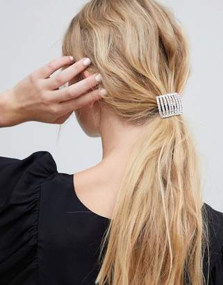 ASOS Design DESIGN hair cuff in crystal