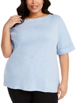 Thumbnail for your product : Karen Scott Plus Size Cotton T-Shirt, Created for Macy's