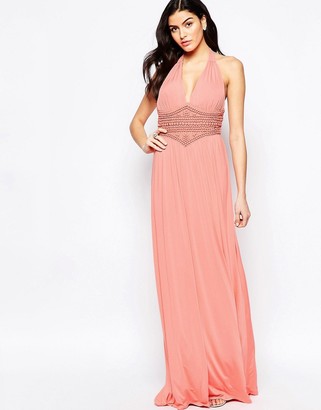 Forever Unique Caris Maxi dress with Beaded Waistband