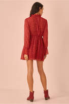 Thumbnail for your product : The Fifth ASSEMBLAGE LONG SLEEVE DRESS red w white
