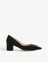 Thumbnail for your product : LK Bennett Desa buckled suede courts