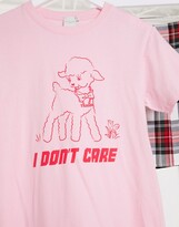 Thumbnail for your product : Skinnydip Skinny Dip oversized t-shirt in pink