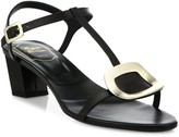 Thumbnail for your product : Roger Vivier Chips T-Strap Leather Sandals