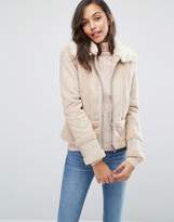 Thumbnail for your product : Miss Selfridge Faux Shearling Jacket