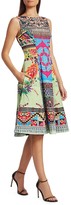 Thumbnail for your product : Etro Floral Mosaic Boatneck Midi Dress