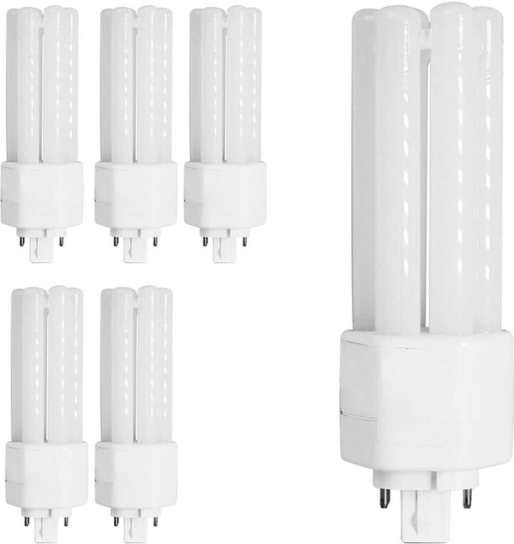 26-Watt Equivalent PL TriTube CFLNI 4-Pin Plug-In GX24Q-3 Base CFL Replacement LED Light Bulb, Soft White 2700K (6-Pack)