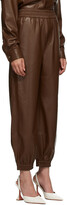 Thumbnail for your product : Nanushka Brown Vegan Leather Planet Lounge Pants