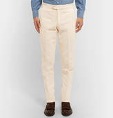Thumbnail for your product : P. Johnson Cream Stretch Cotton-Blend Corduroy Suit Trousers
