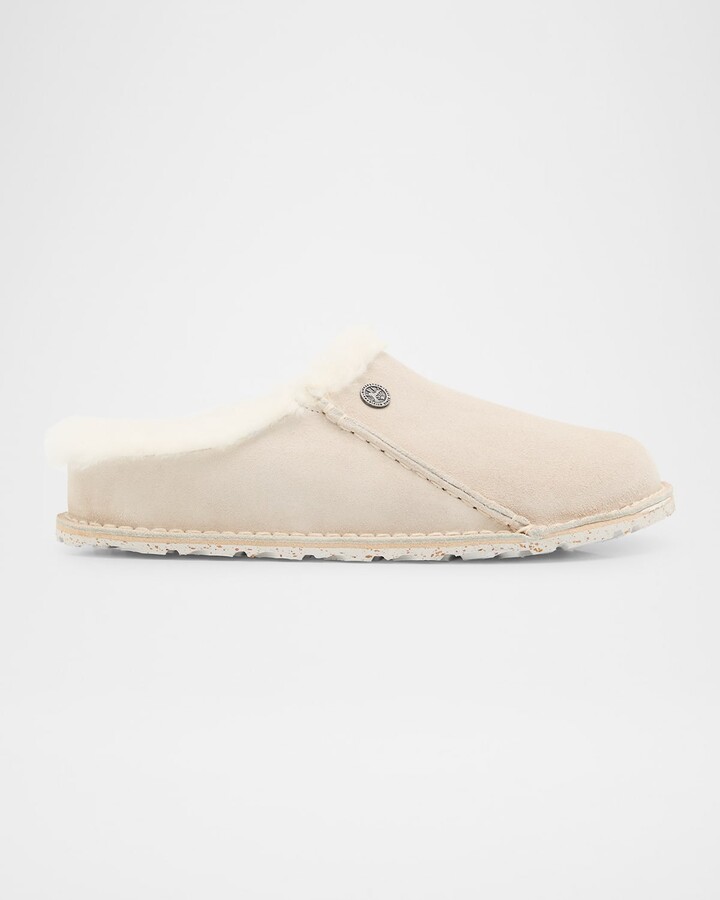 Zermatt Suede Shearling Slipper Mules