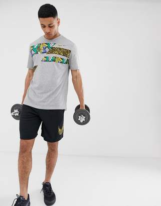 Nike Training Dry t-shirt in grey with tribal print