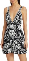 Thumbnail for your product : Alexis Jerza Beaded Plunging Mini Dress