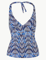 Thumbnail for your product : Marks and Spencer Printed Non-Wired Halter Neck Tankini Top