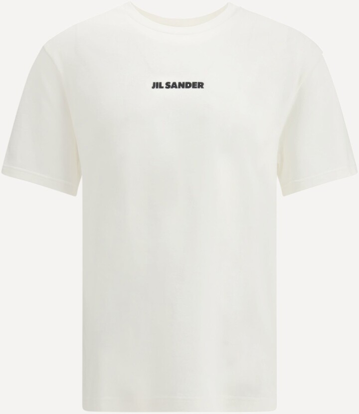 Jil Sander Crew-neck cotton T-shirt with printed logo