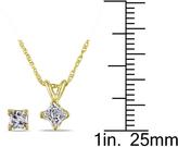 Thumbnail for your product : Julie Leah 2/3 CT TW Diamond 14K Gold Solitaire Necklace and Stud Earrings Set