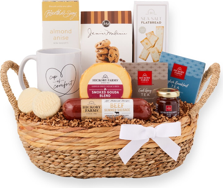 Hickory Farms Love & Comfort Gift Basket, 11 pieces | All Natural Beef Summer Sausage