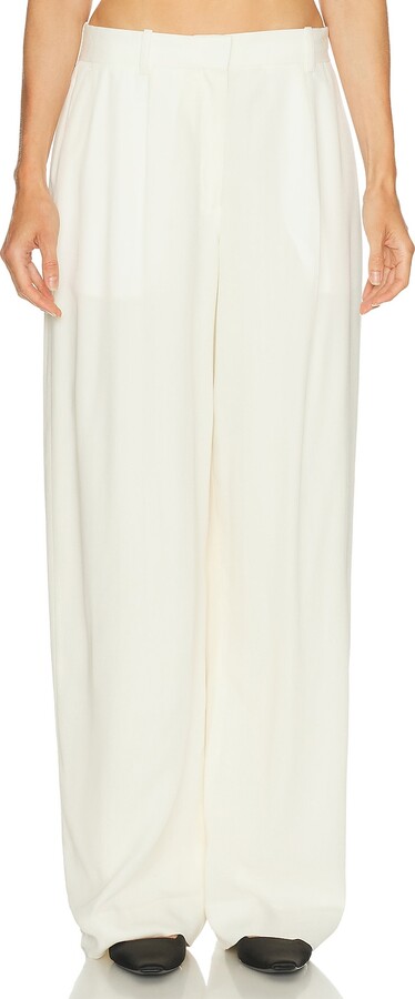 Totême Wide Fluid Trouser in Cream