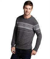 Thumbnail for your product : Harrison charcoal cashwool fair isle intarsia crewneck sweater