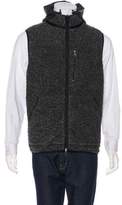 Thumbnail for your product : Moncler Hooded Reversible Virgin Wool-Blend Vest w/ Tags