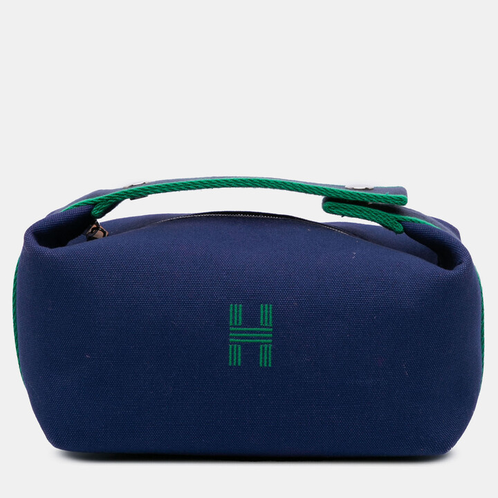 Hermes Blue Green Small Toile Bride A Brac Case