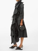 Thumbnail for your product : Comme des Garçons Comme des Garçons Scalloped-panel Technical-satin Dress - Black