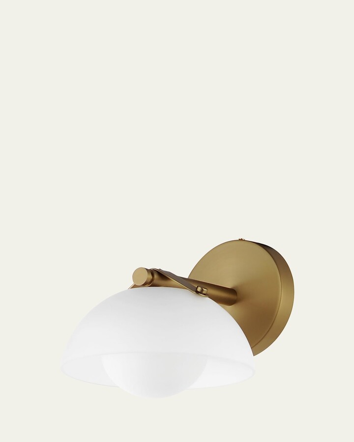 Studio M Mat Sanders design from Domain 1-Light Wall Sconce - Frost/Black Chrome