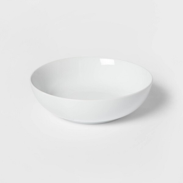 Threshold 136ozPorcelainCoupeServingBowlWhite LargeRoundGlazedDish,Microwave&DishwasherSafe