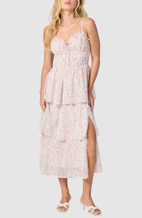 Lush Bustier Ruffled Tiered Sundress