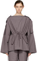 Thumbnail for your product : Craig Green Purple Slash Neck Hooded Blouse