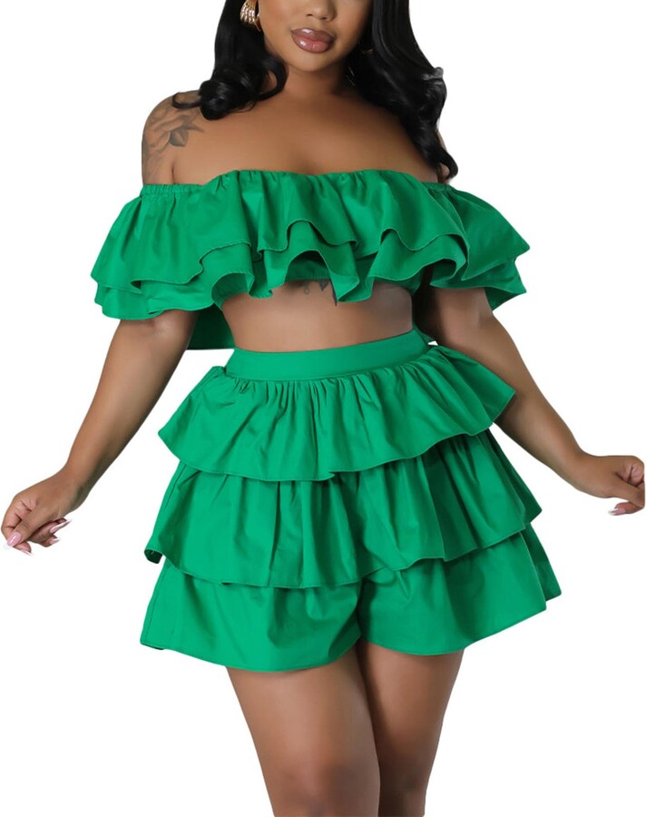 Skirt Set Short Skirt Top Party Wear Two Piece Party Short Skirt