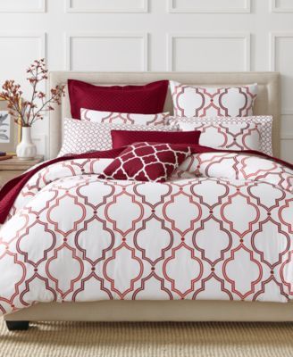 Charter Club CLOSEOUT! Damask Designs Garnet Ogee 2 Piece Twin Comforter Set, Created for Macy's