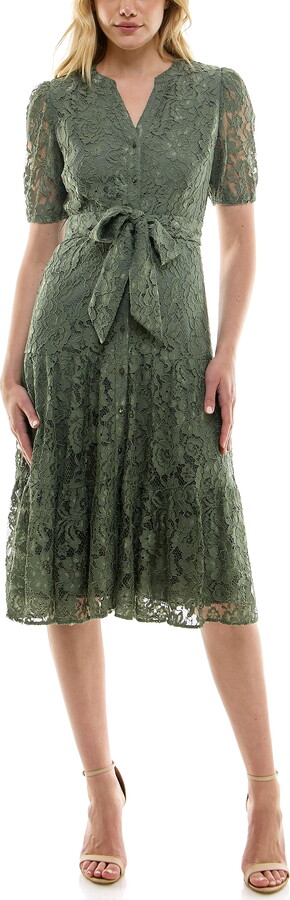 Nanette Lepore Women’s Puff Sleeve Lace Midi Dress, Sizes XS-XXXL