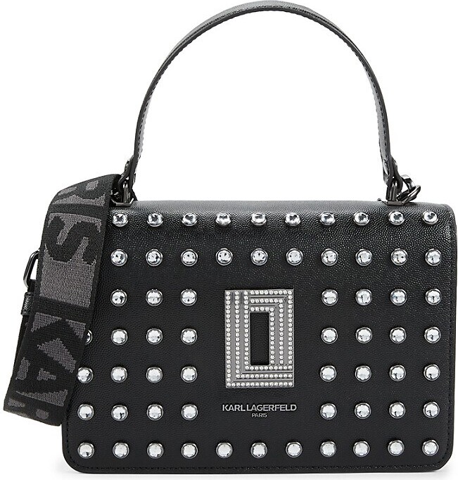 Karl Lagerfeld Paris Simone Crystals Leather Crossbody Bag ShopStyle