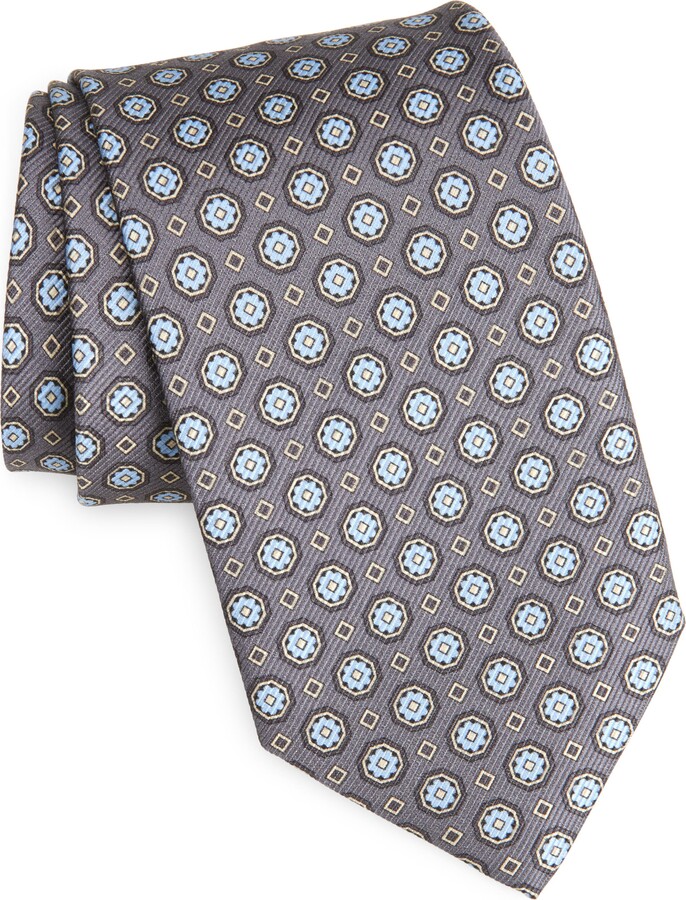 David Donahue Geometric Silk Tie