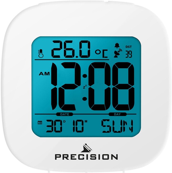 Precision Precision Radio Controlled Lcd White Alarm Clock ShopStyle